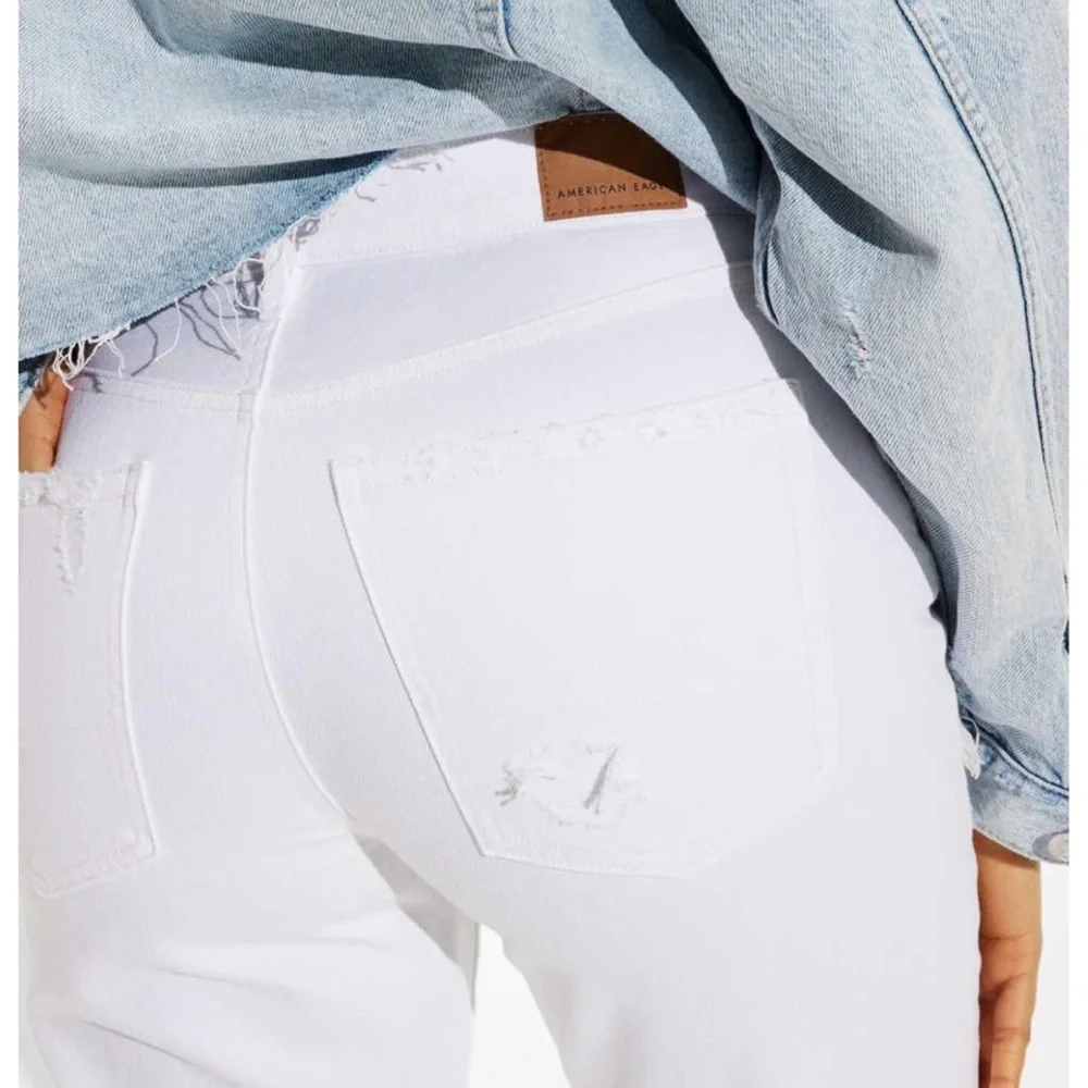American Eagle white 90’s straight jeans - Picture 3 of 8
